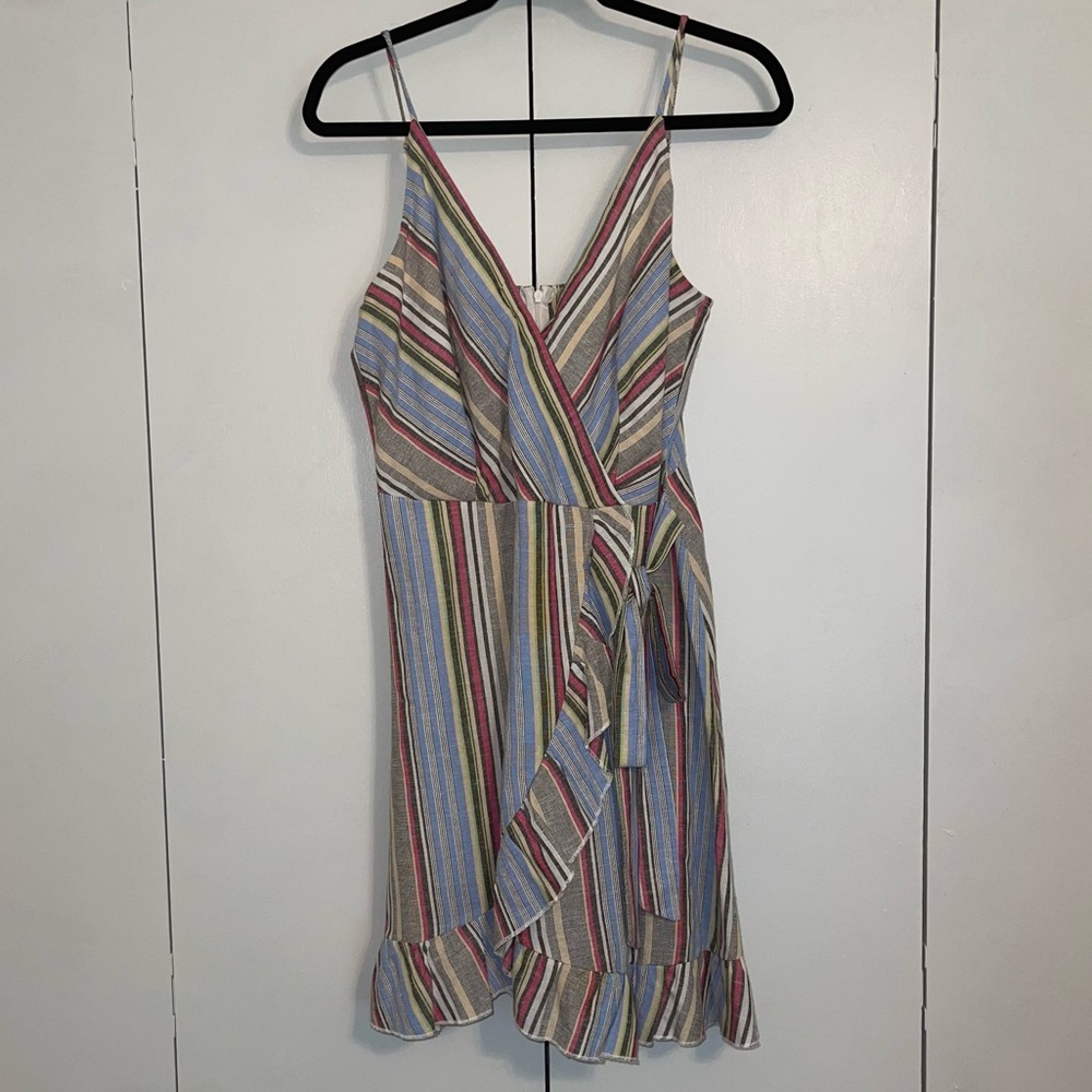 Striped Dress with Tie in Front